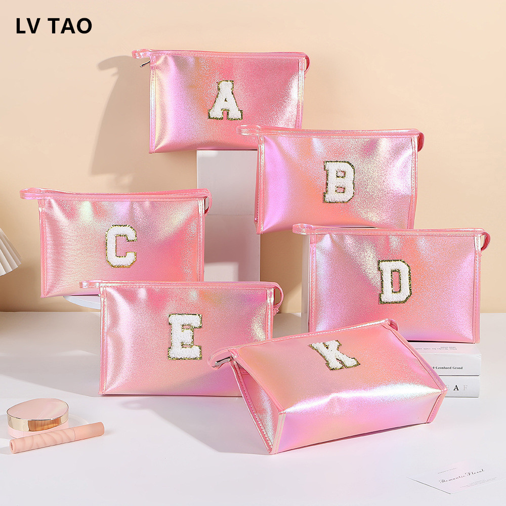 Women Bags Lv - Embroidered Letter Makeup Bag Large Capacity
