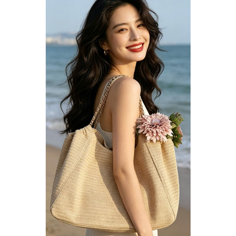 Chain Raffia 2026 Summer Beach - Women Bags Large incelemesi ve fiyatı