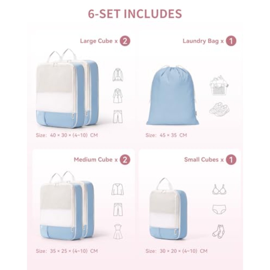 6 Set Compression Packing Cube - Women'S Bags incelemesi ve fiyatı