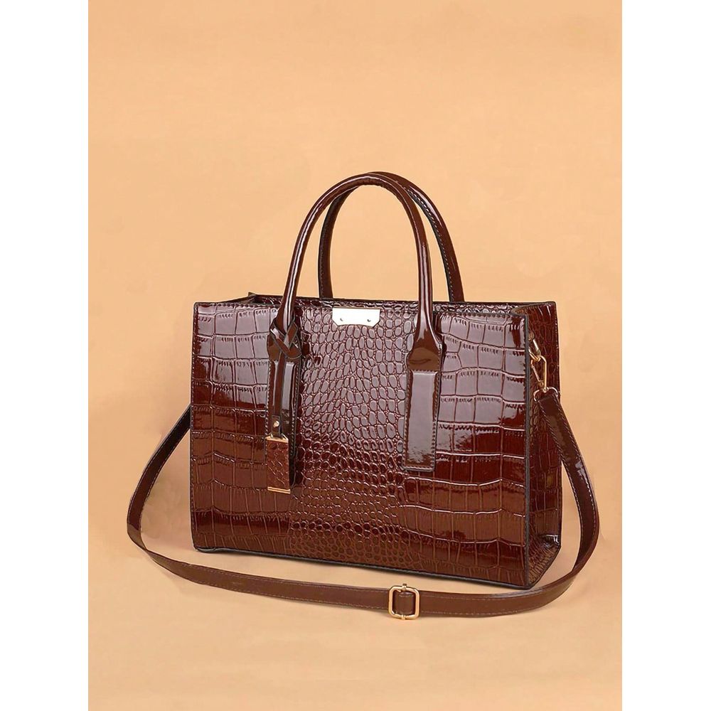 Embossed Top Handle Bag Elegan - Women'S Bags For Work incelemesi ve fiyatı