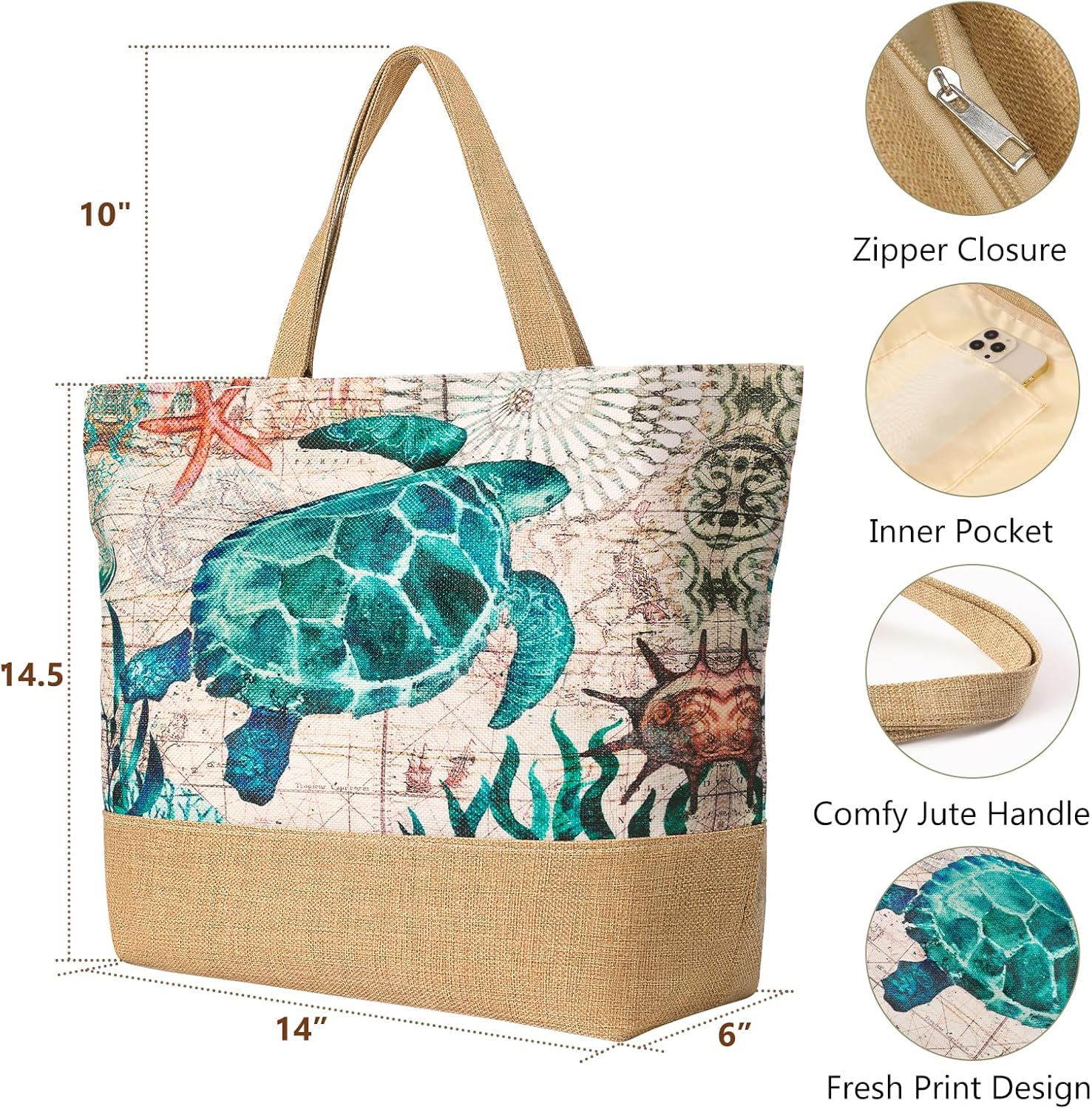 Large Beach Bag for Women with - Women Bags Large incelemesi ve fiyatı