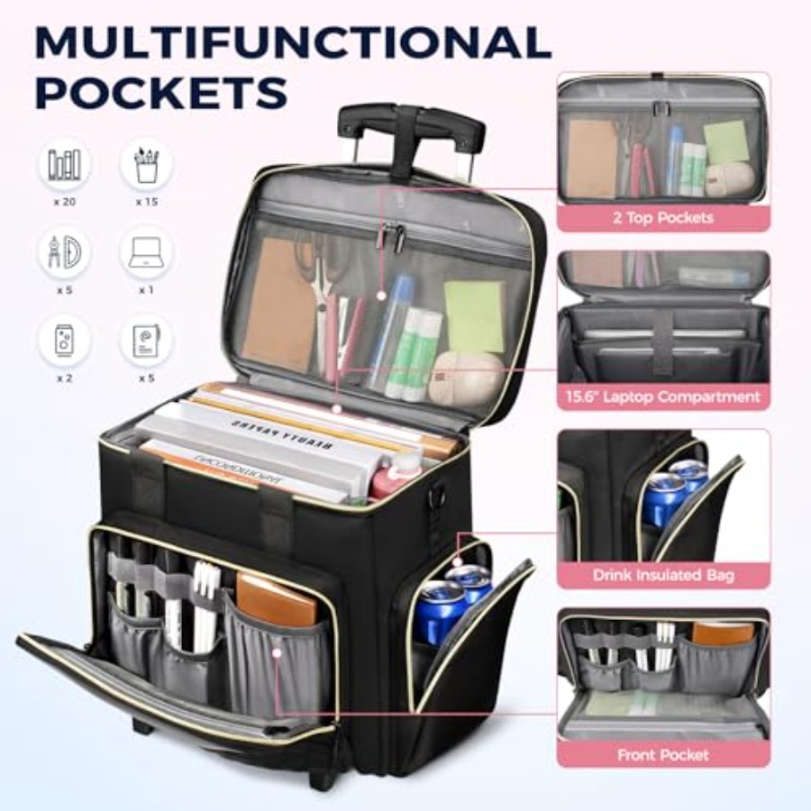 Rolling Teacher Bag, 15.6 Inch - Women'S Bags incelemesi ve fiyatı