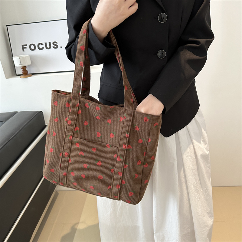 Corduroy Handbag Strawberries  - Women Bags Guess incelemesi ve fiyatı