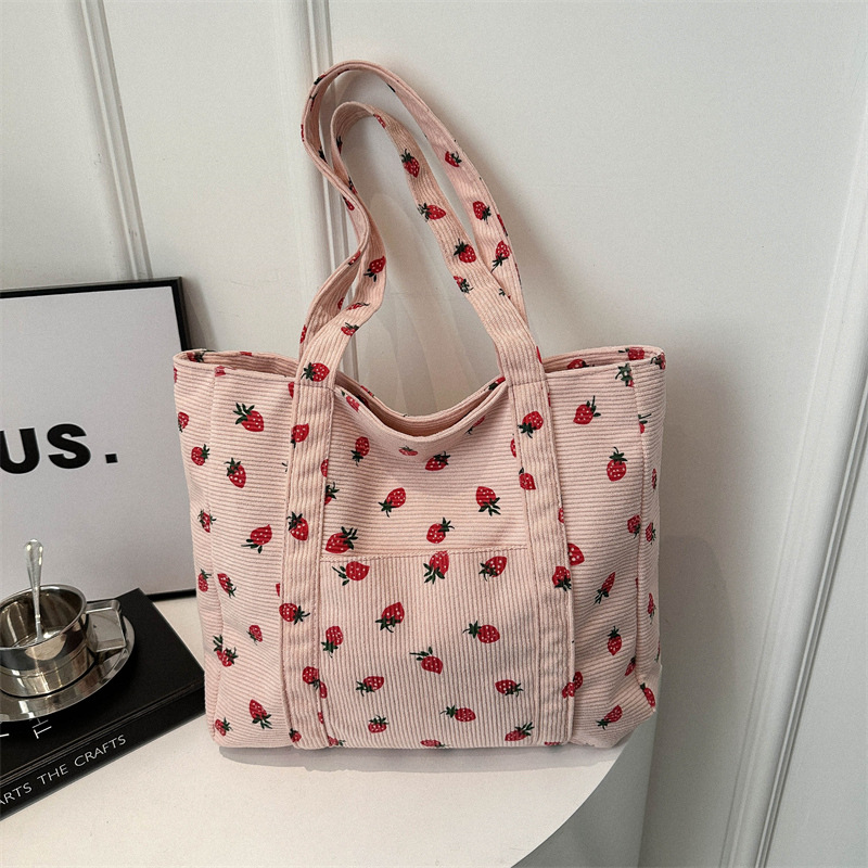 Corduroy Handbag Strawberries  - Women Bags Guess incelemesi ve fiyatı
