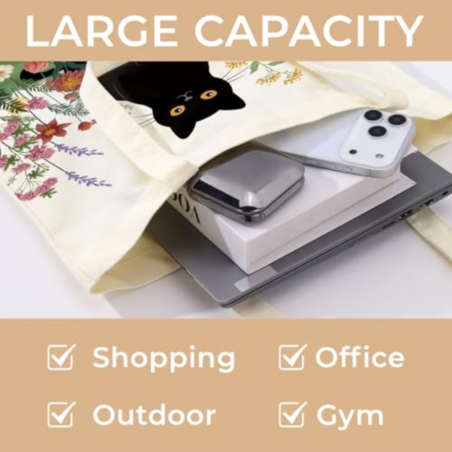 Cute Aesthetic Canvas Tote Bag - Women'S Bags For Work incelemesi ve fiyatı