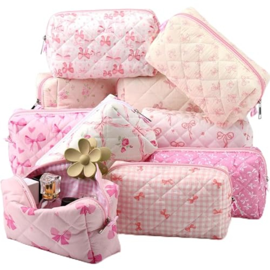 10 Pcs Quilted Makeup Bag Bulk - Women'S Bags incelemesi ve fiyatı