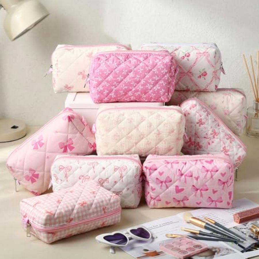 10 Pcs Quilted Makeup Bag Bulk - Women'S Bags incelemesi ve fiyatı