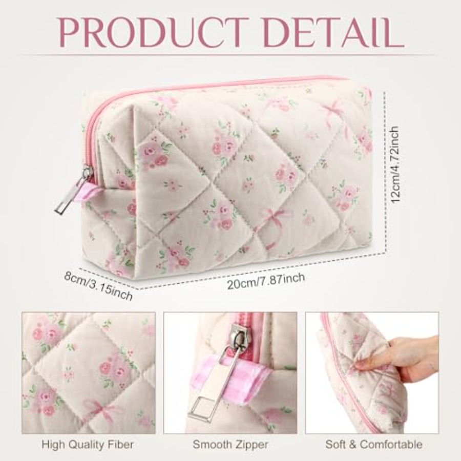 10 Pcs Quilted Makeup Bag Bulk - Women'S Bags incelemesi ve fiyatı